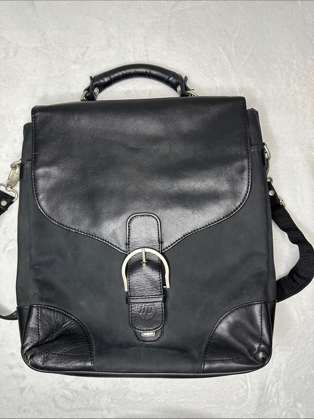 Bellini Men's Messenger Backpack Briefcase Laptop BagLeather & Nylon Design
